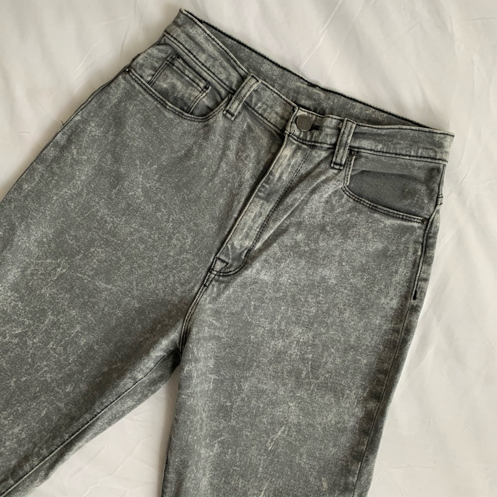 Washed grey mom jeans